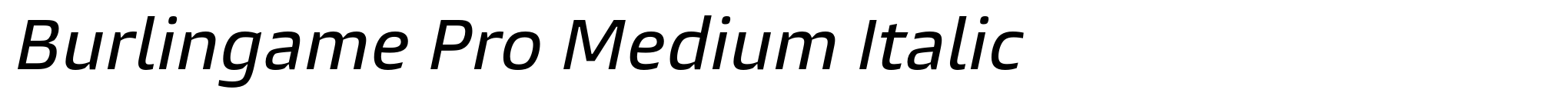 Burlingame Pro Medium Italic image